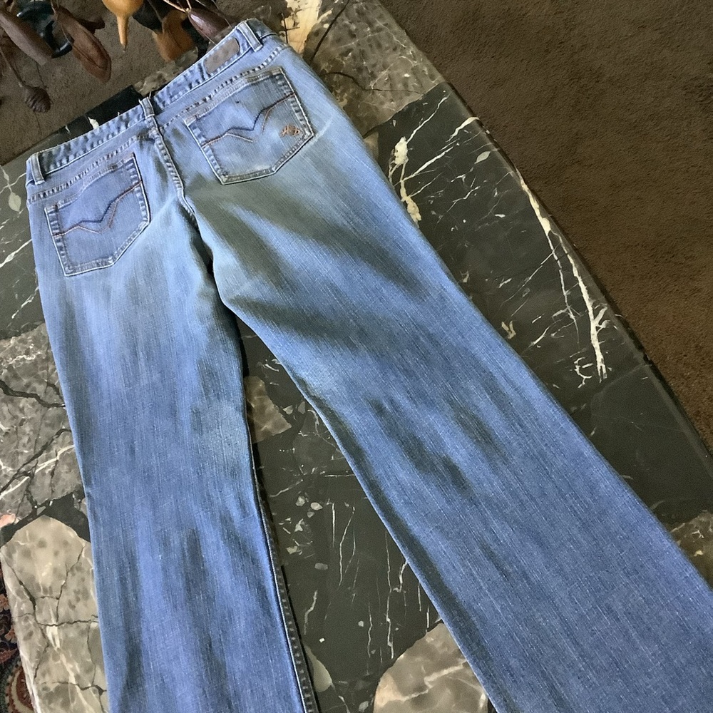 Harley Davidson boot cut medium wash logo jeans size 10